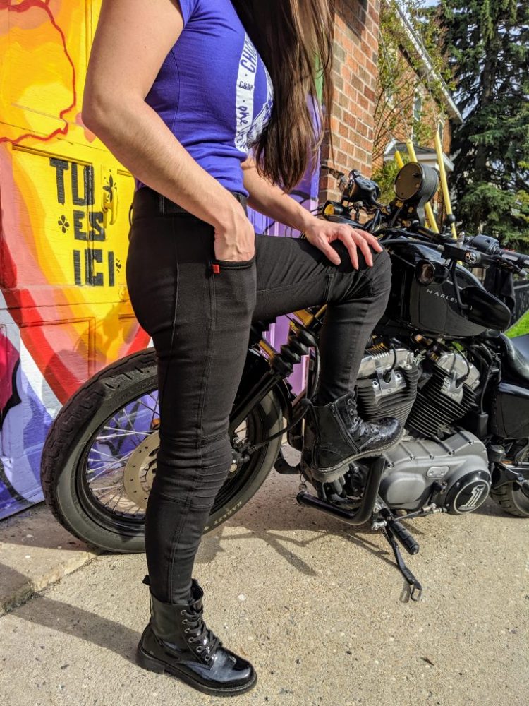 Gogo Gear Femmes 95% Dupont Kevlar & 5% Lycra , Renforcé Moto Leggings