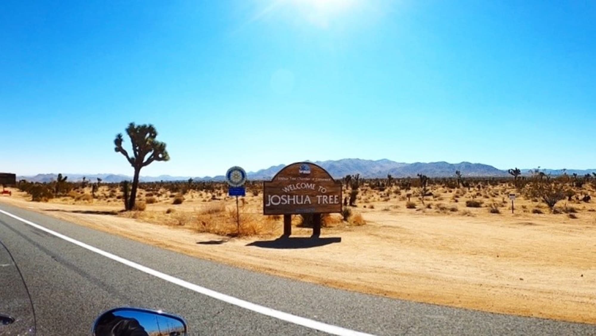 Incontournable à moto: Parc Joshua Tree en Californie 2 Affiche de bienvenue au Parc Joshua Tree