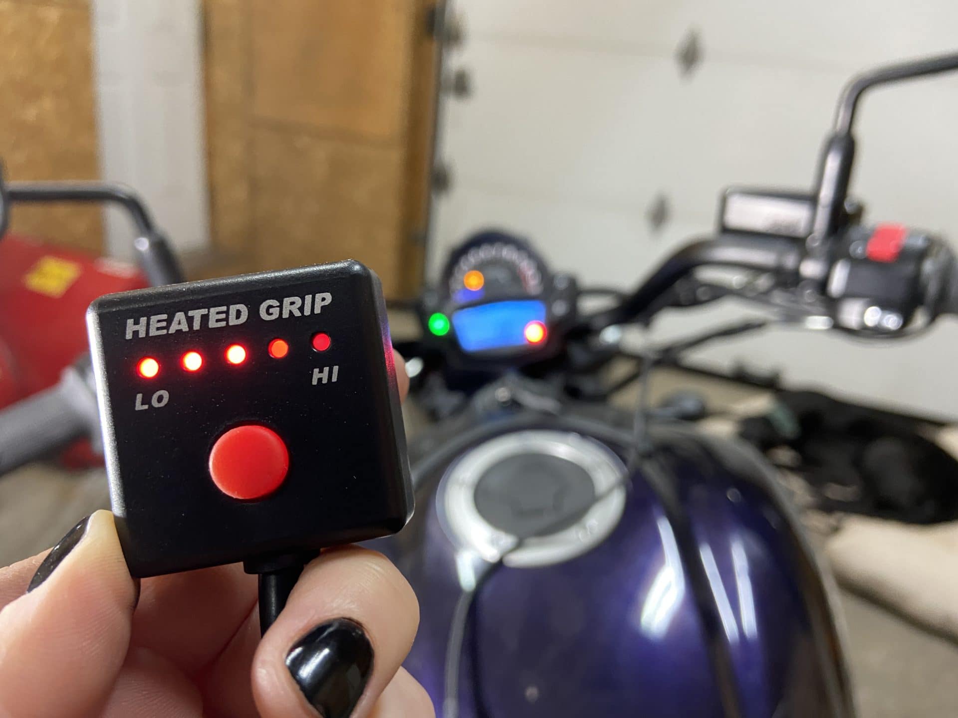 Black 7/8" motos Motorcycle handlebar Electric Hot Heated Grips Handle Handlebar