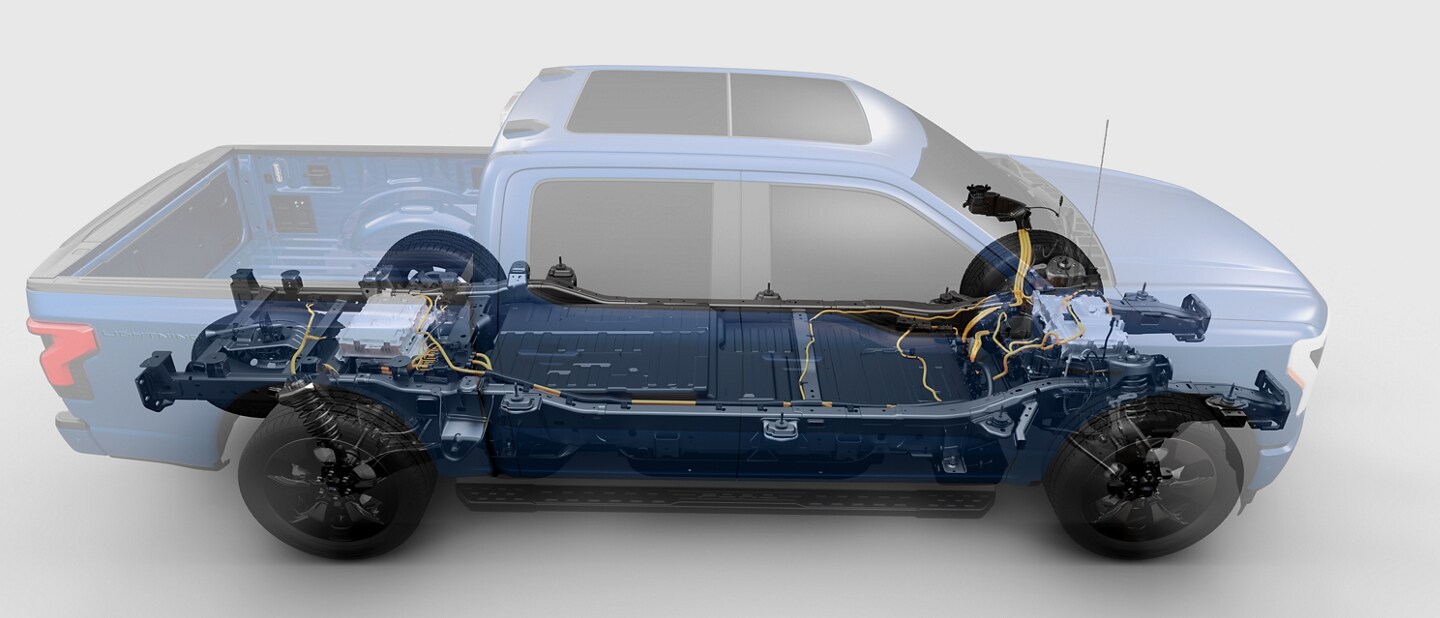Ford met la barre haute avec son F-150 Lightning 2022 100% électrique 5 Deux moteurs alimentent les roues avant et arrière. Source: www.ford.ca