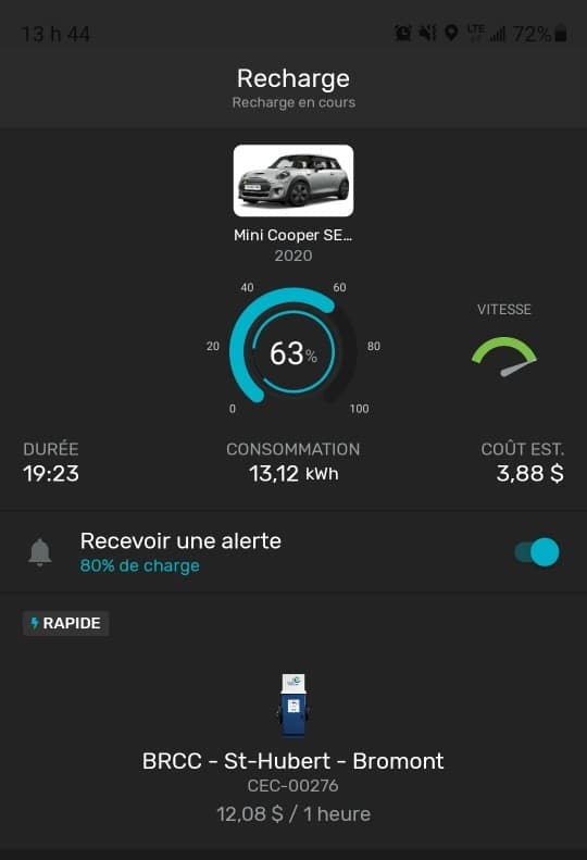 2021 MINI Cooper SE 100% electric - mobile app