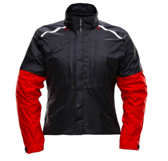 The rain jacket is included with the Olympia Airglide 6 Jacket. Photo : https://fortnine.ca/en/olympia-womens-airglide-6-mesh-jacket