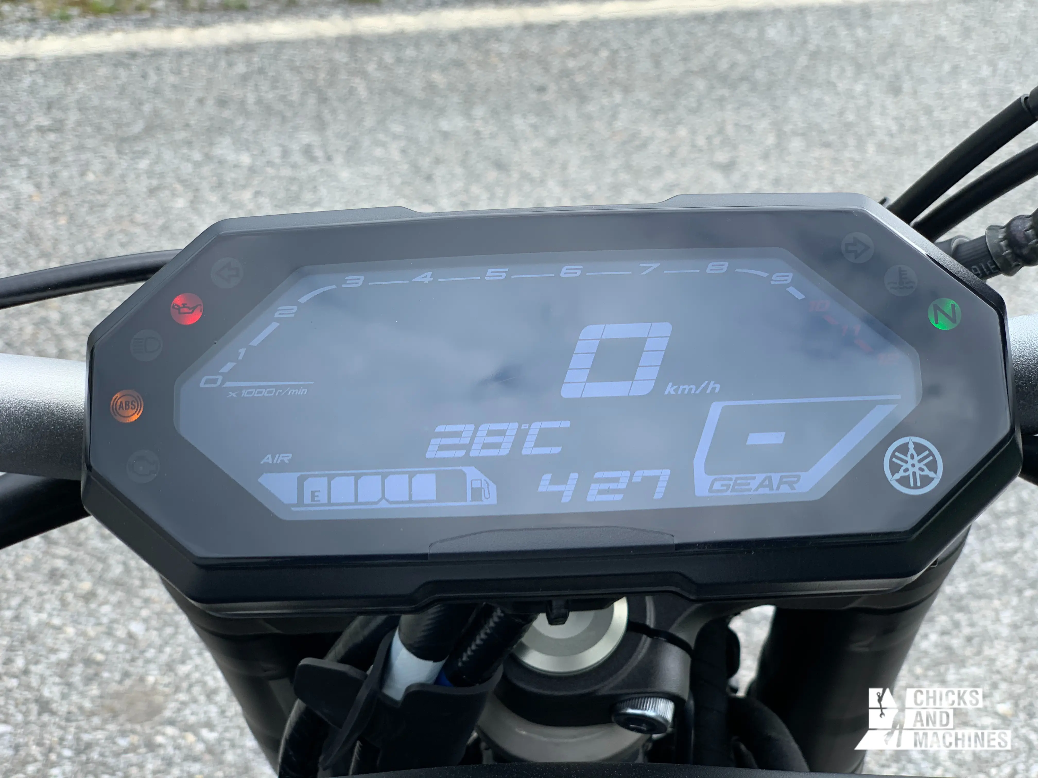 L'écran digital de la Yamaha MT-07 2021