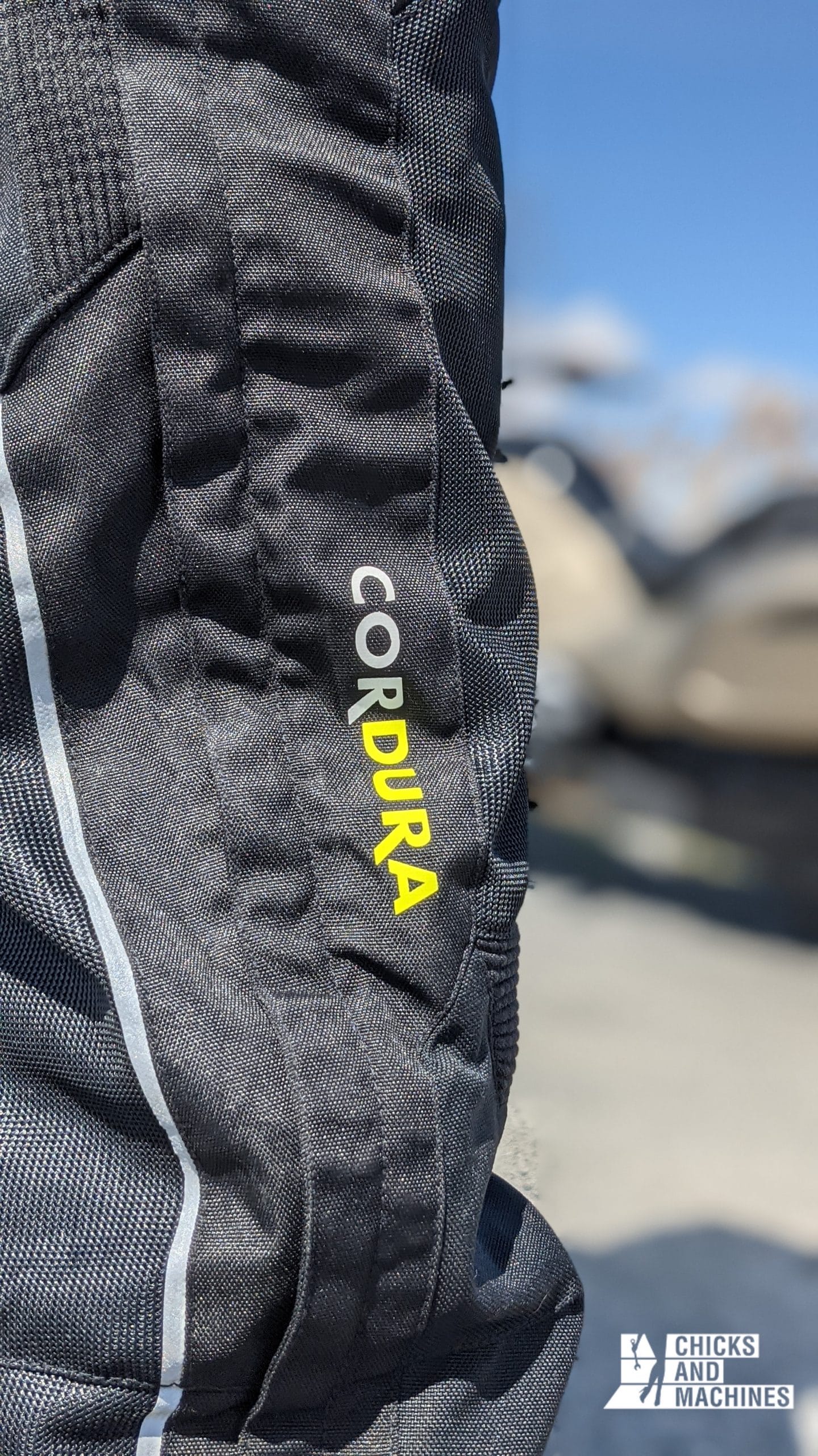Olympia's Airglide 6 Pants reflective strips