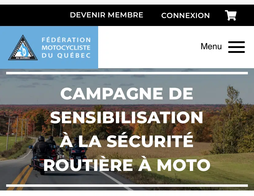 La campagne de sensibilisation à la sécurité routière à moto de la FMQ. Source: https://www.fmq.ca/fr/campagne-de-sensibilisation-a-la-securite-routiere-a-moto
