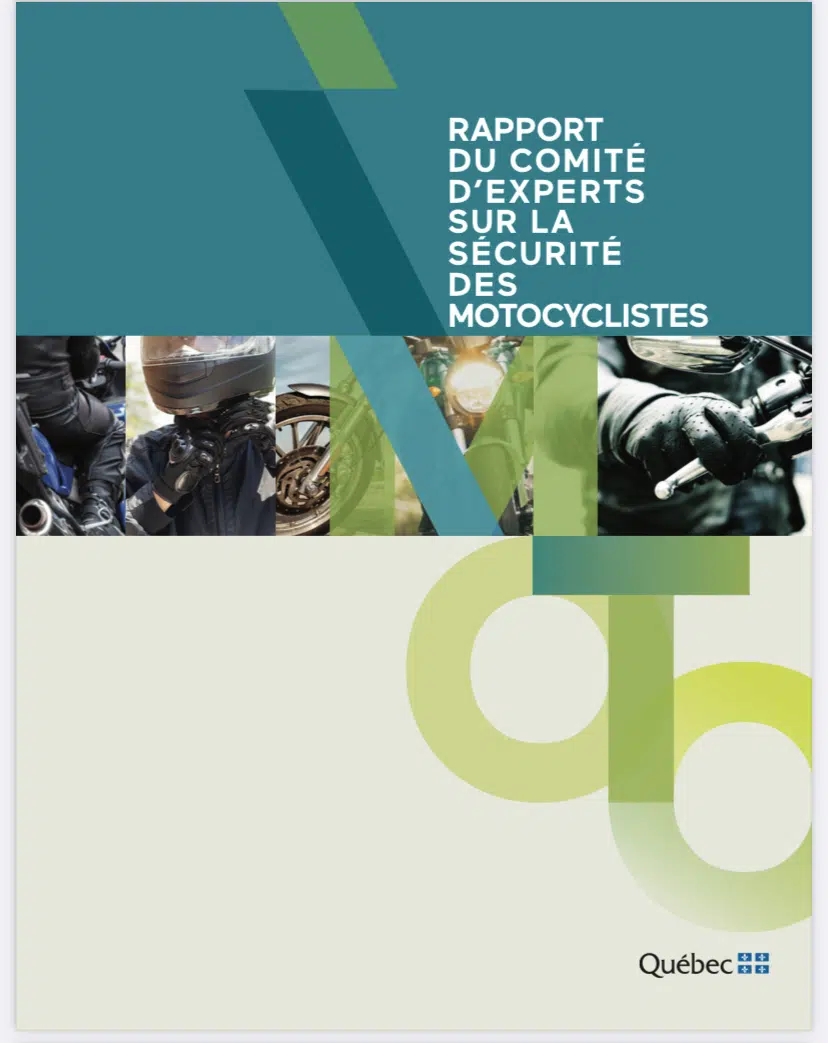 Le Rapport du comité d'experts. Source: https://saaq.gouv.qc.ca/fileadmin/documents/publications/rapport-comite-securite-moto.pdf
