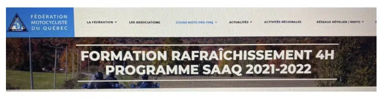 La formation rafrâichissement 4h de la SAAQ. Source: https://www.fmq.ca/fr/formation-de-rafraichissement-4h-programme-saaq-2021-2022