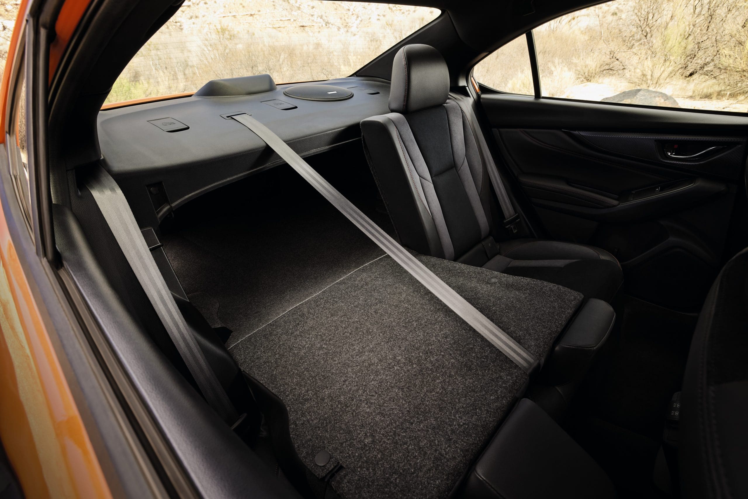 The 60/40 split folding rear seat. Source: https://www.subaru.com/2022-wrx