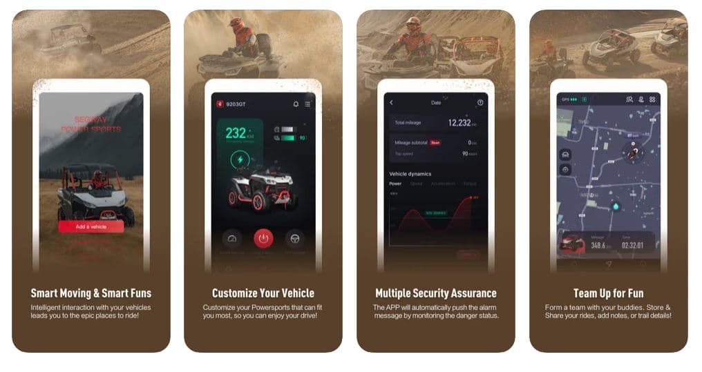Discover the feeling of Home with Segway Powersports! 4 The Segway app features. Source: https://segwaypowersports.ca