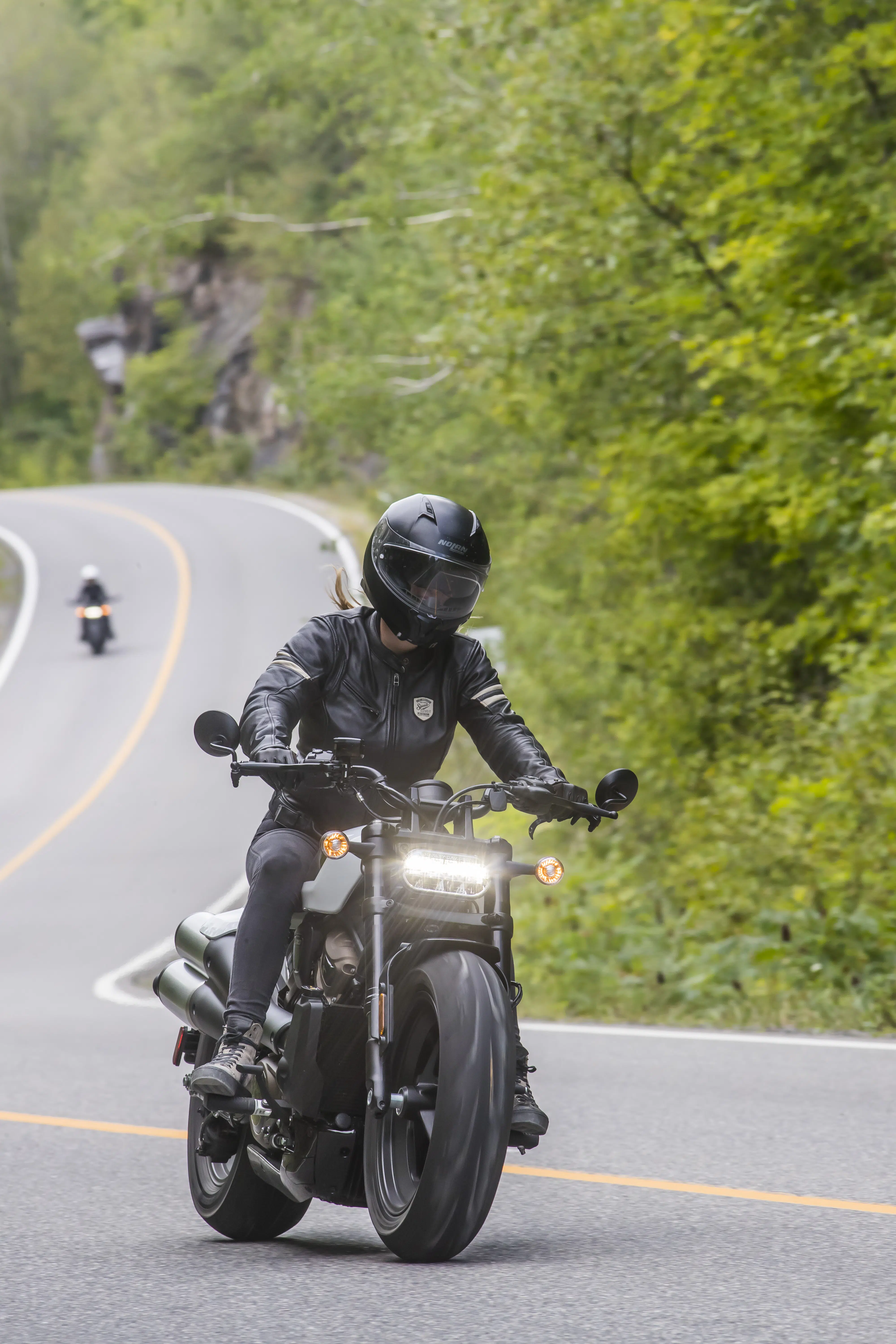 Cyndi fell in love with the bobber style of the 2021 Sportster S.