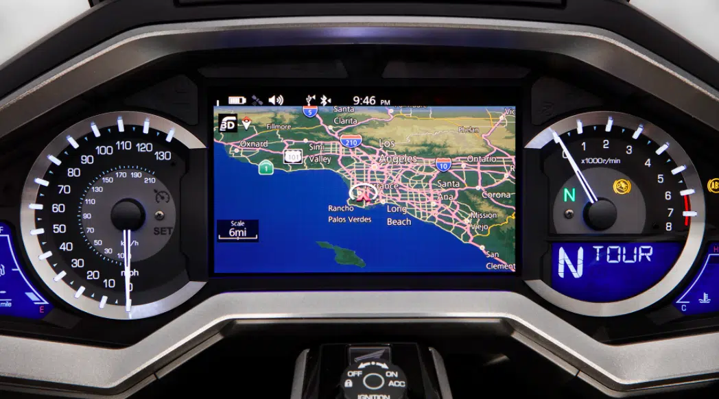 The 7 inch navigation screen is quite impressive!Source: https://motorcycle.honda.ca/model/touring/gold_wing_tour/2021