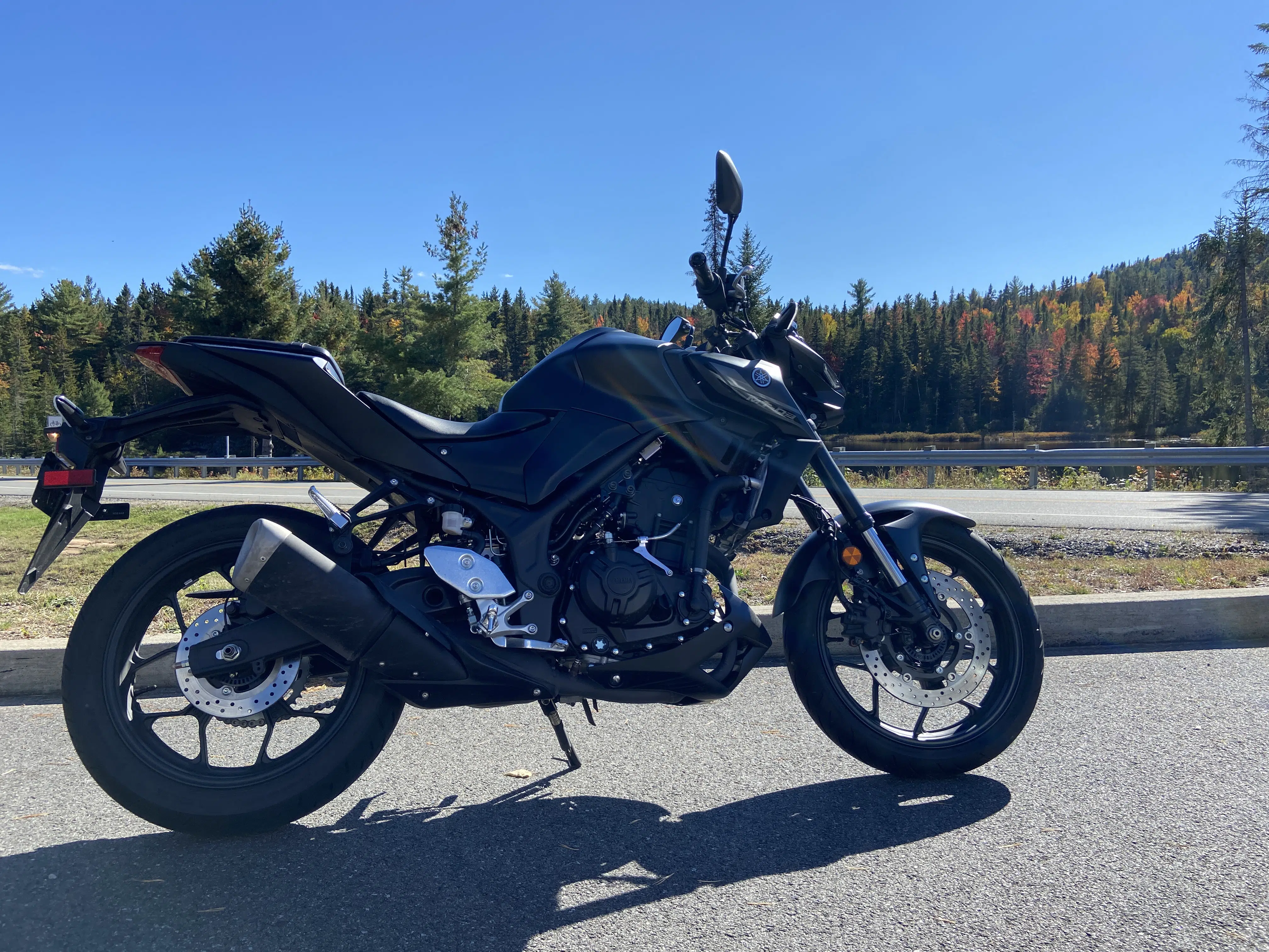Side view of the 2021 Yamaha MT-03