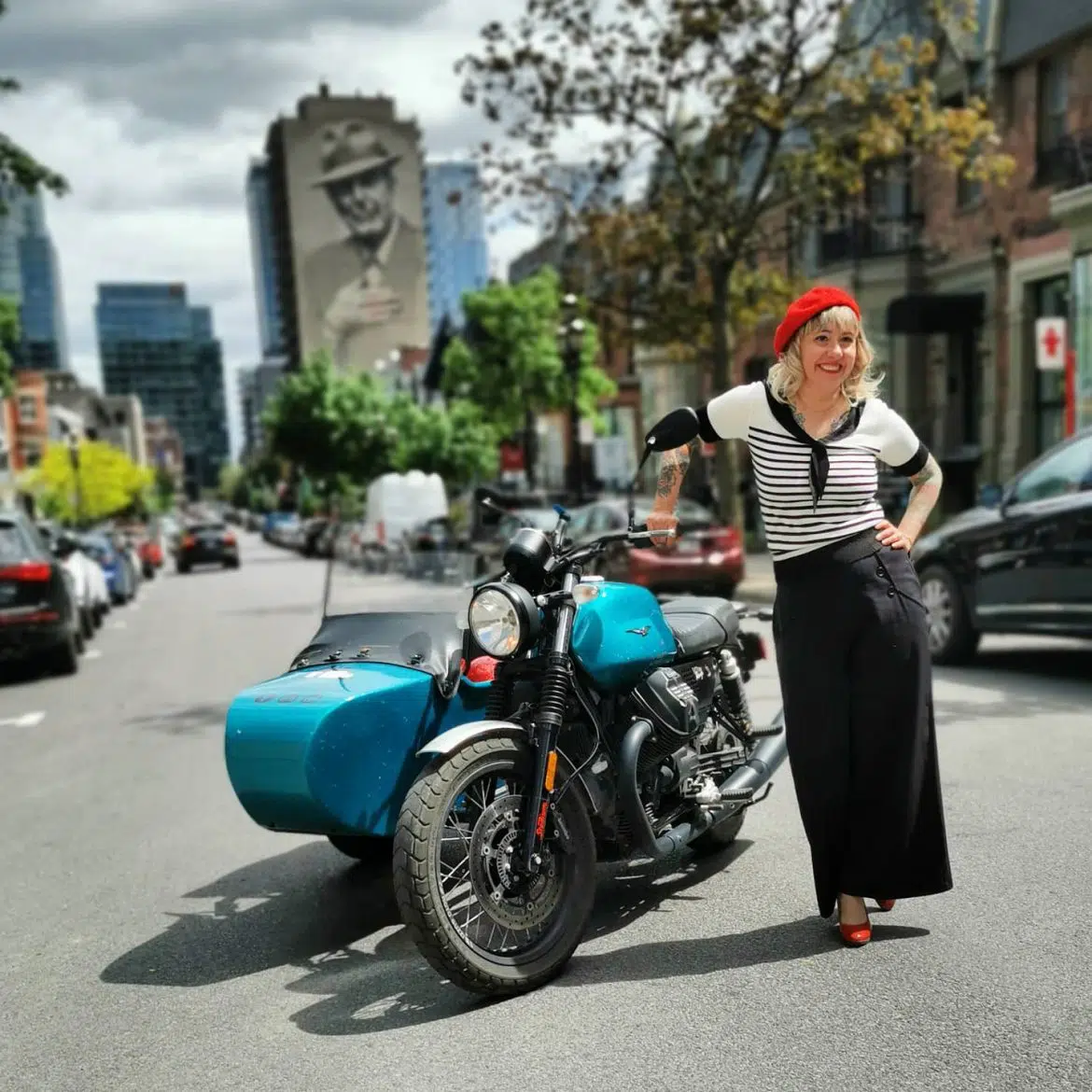 Nadine, une femme et son side-car
