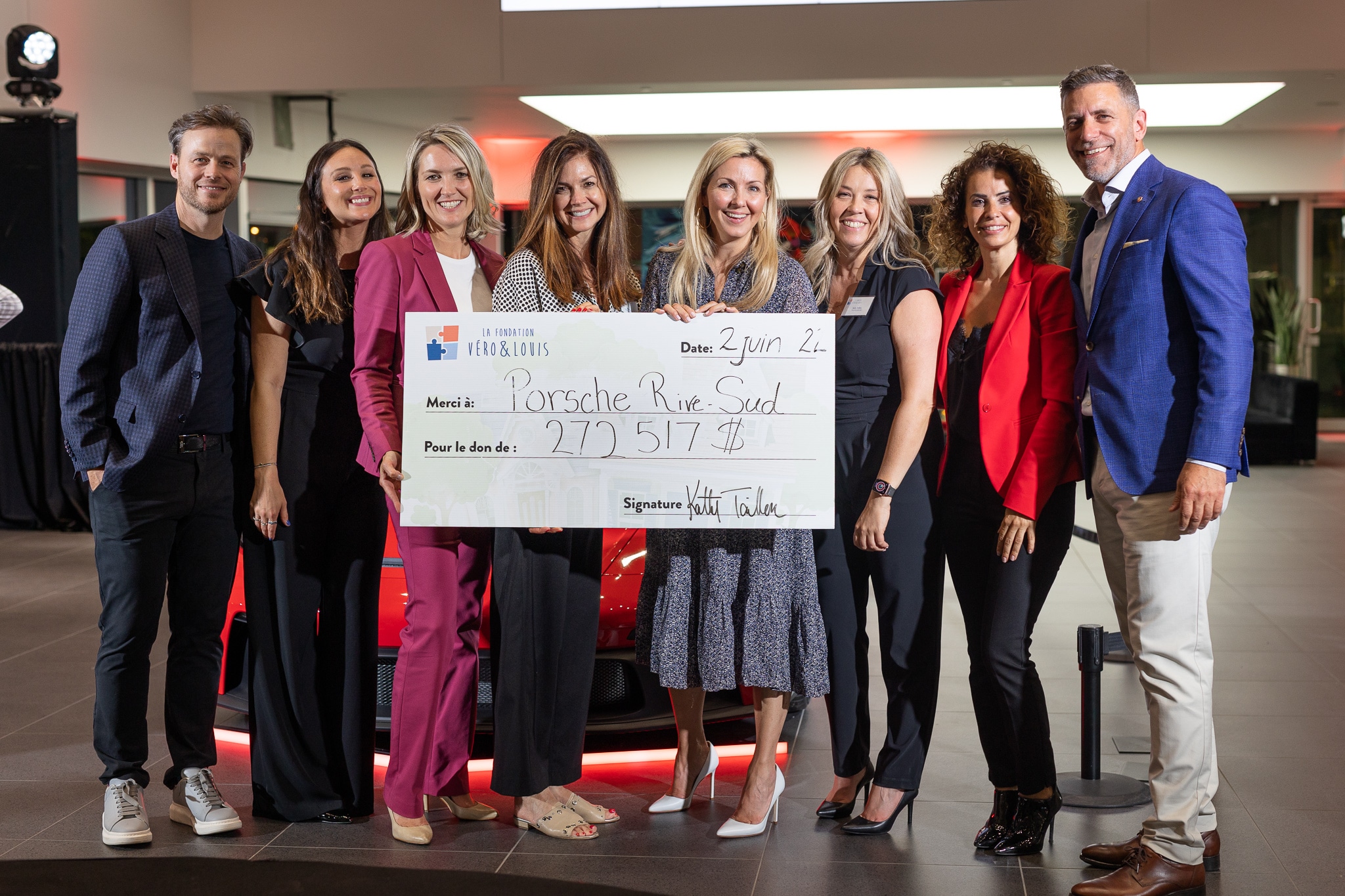 272 517$ d'amassé pour la Fondation Véro & Louis lors de la première soirée bénéfice de Porsche Rive-Sud 20 Porsche Rive-Sud et Fondation Véro et Louis