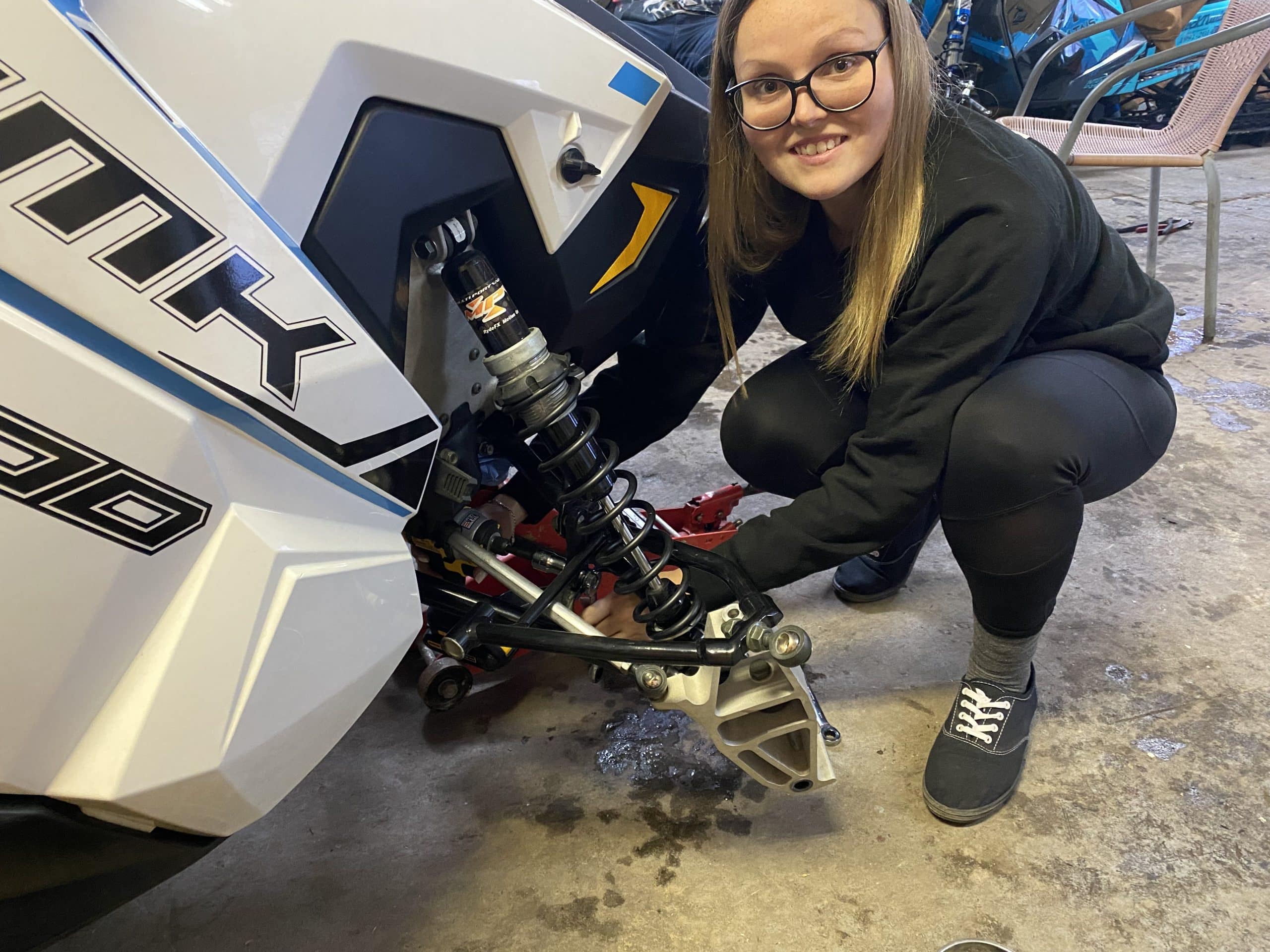 How to install your new snowmobile tables yourself 39 Myriam working hard!