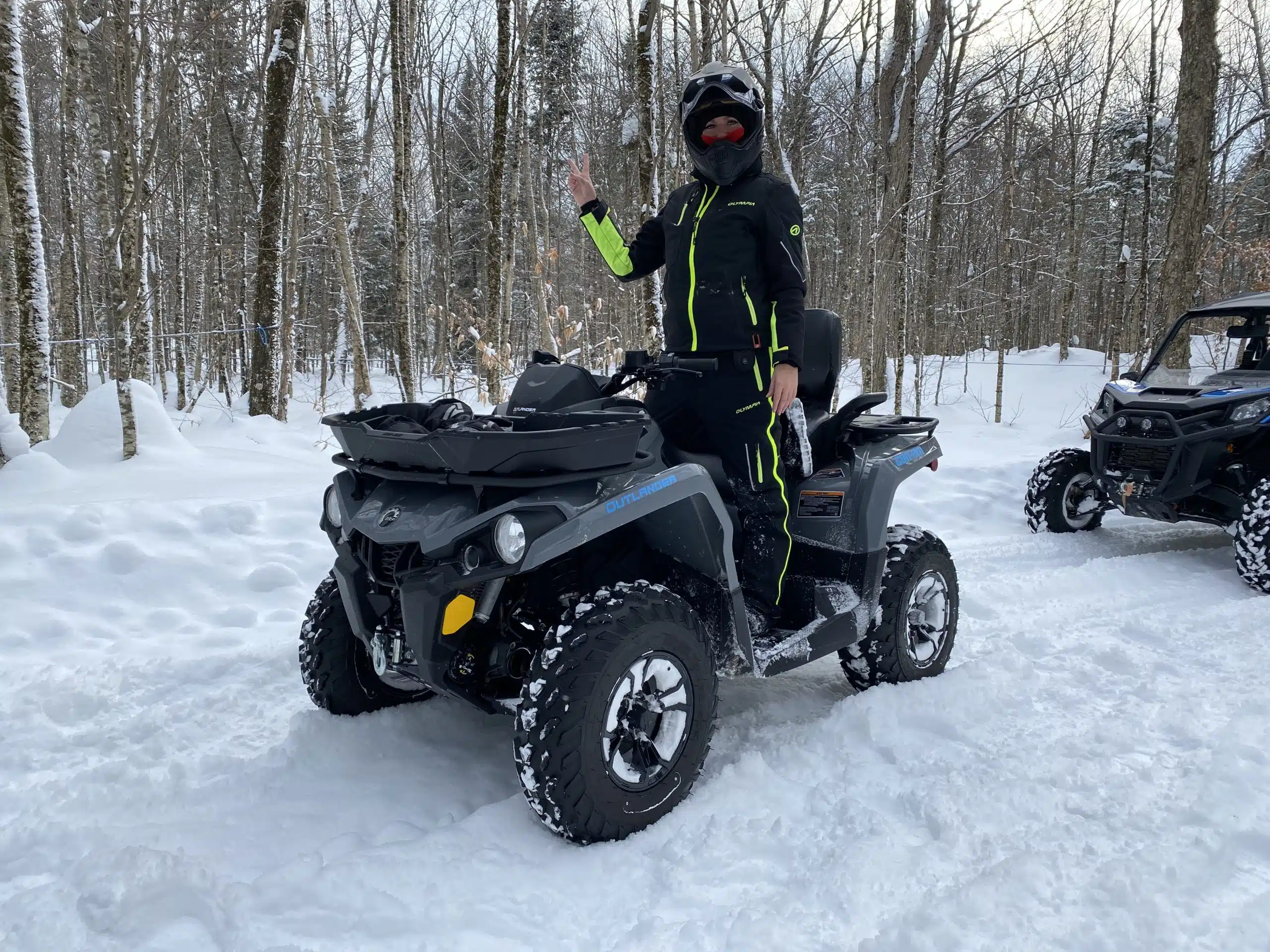 Caro is driving the quad for the next part of the trip