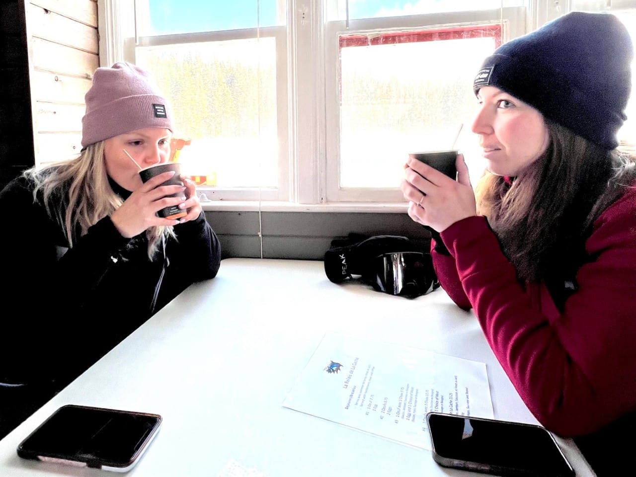 A snowmobile trip, destination: Gaspésie - Part 1 7 It's hot chocolate time!