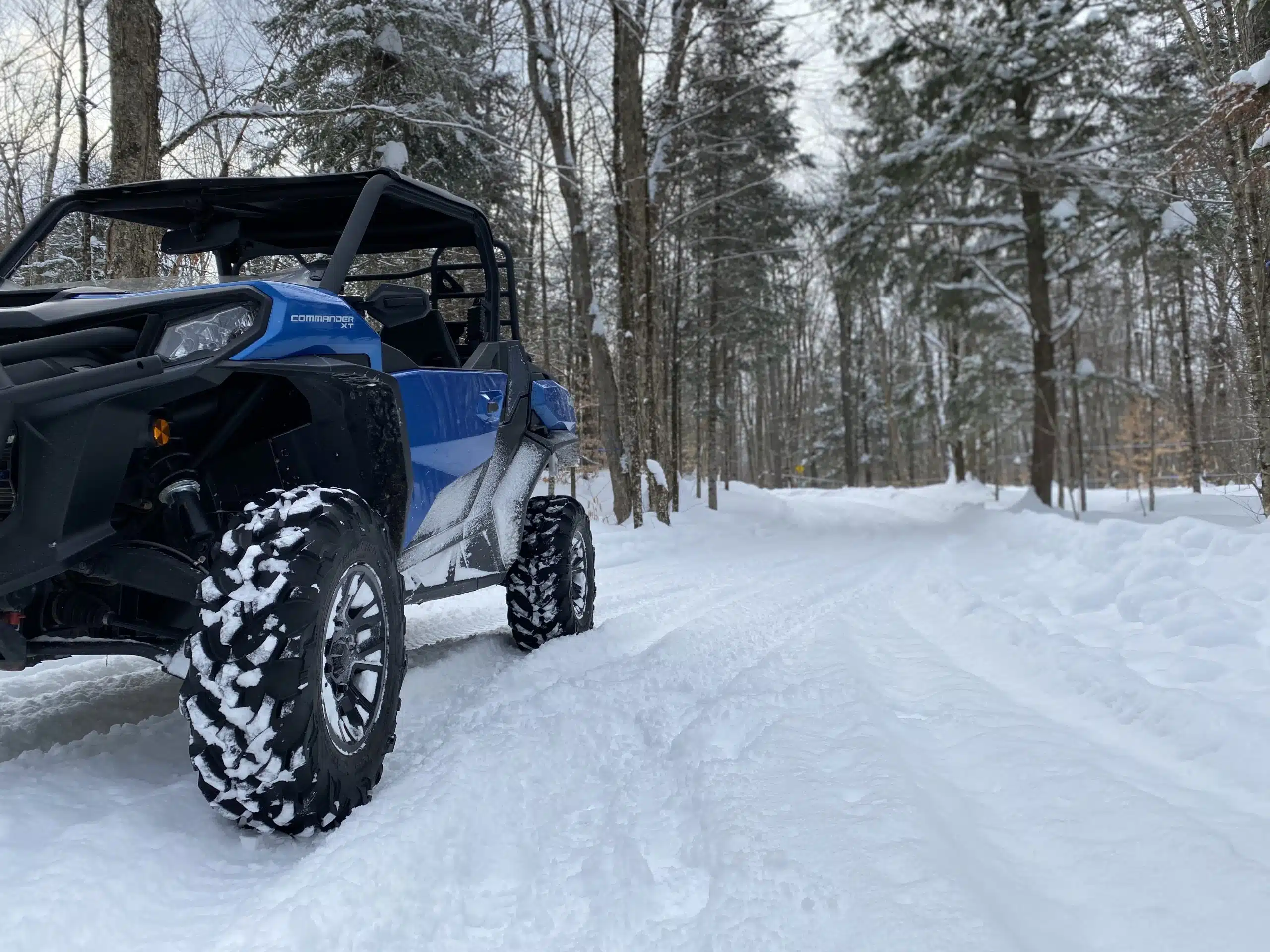 The snowy trails towards Victoriaville