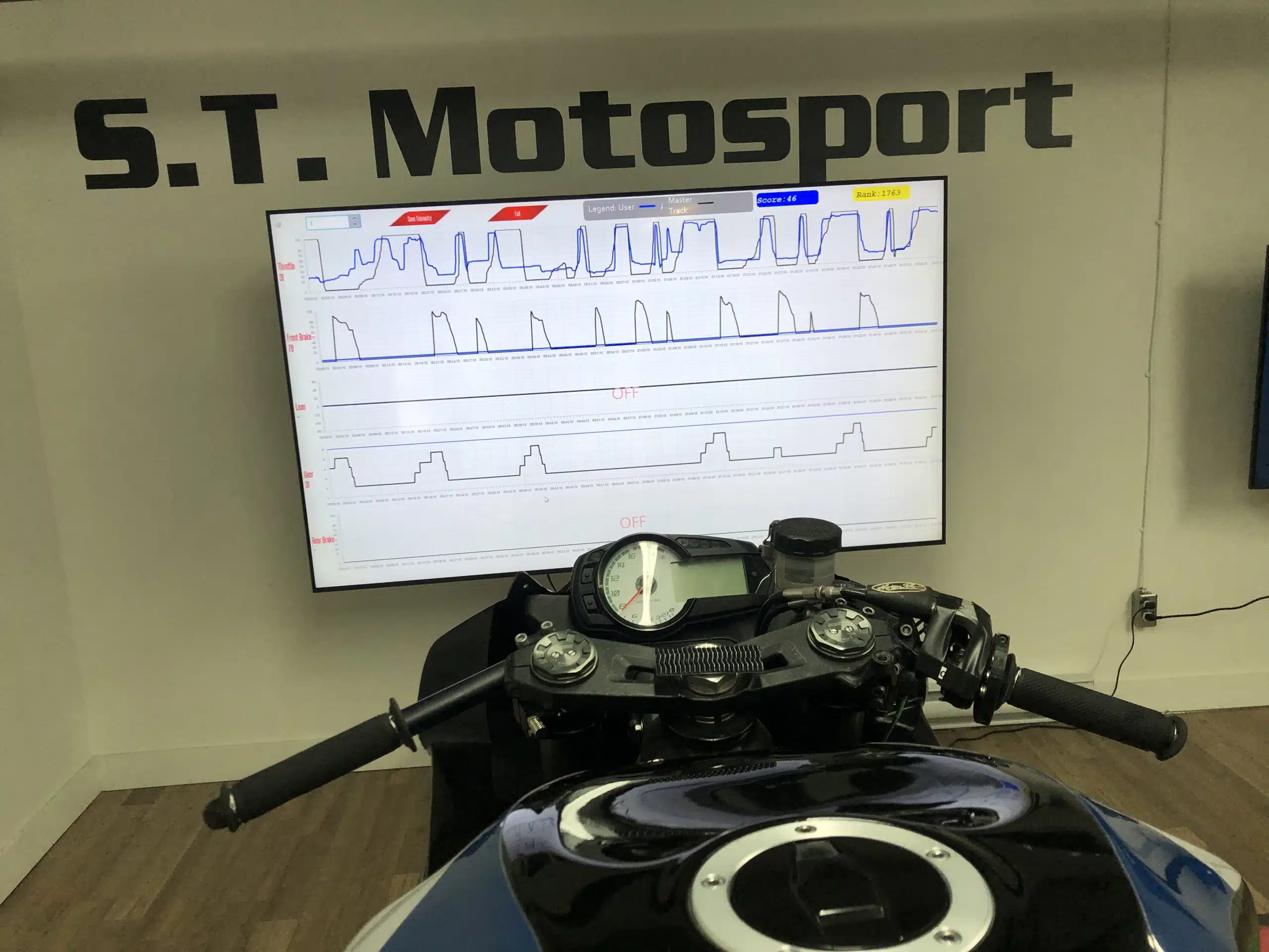 Driving analysis on Moto Trainer