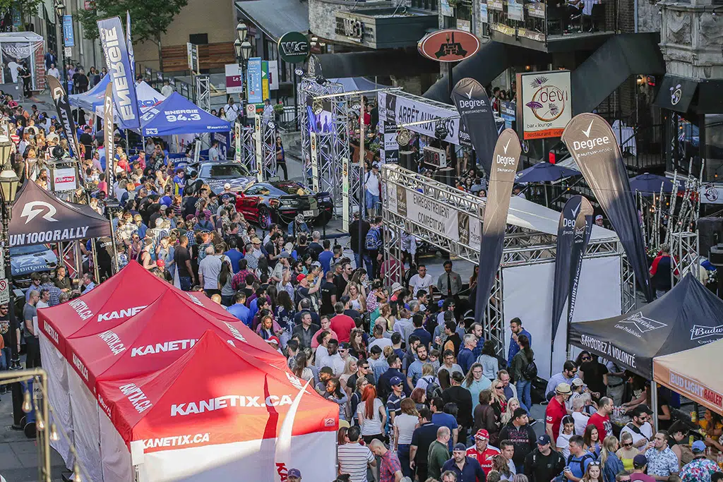 La rue Crescent à Montréal durant les festivités du Grand Prix du Canada F1