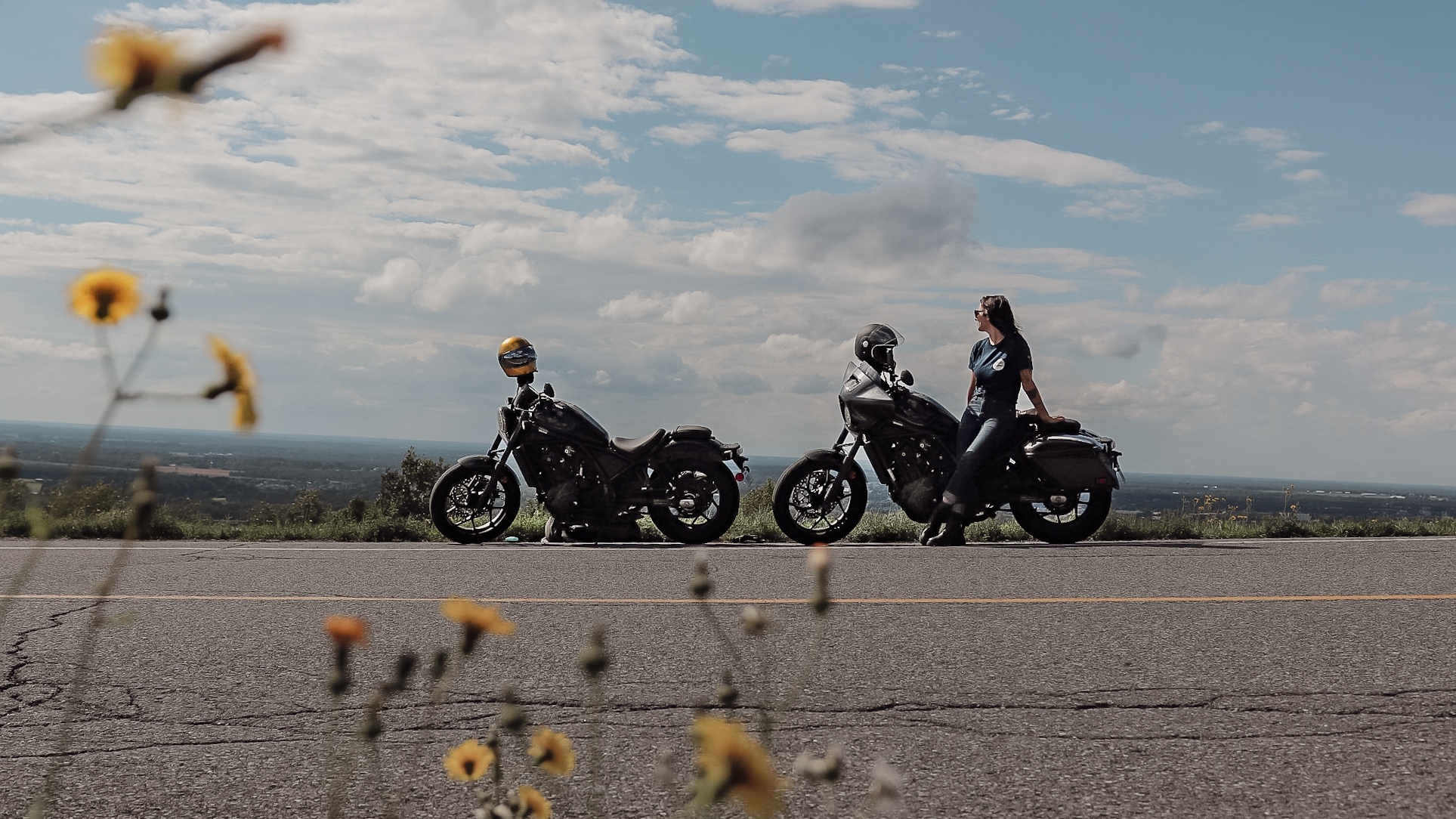 Road trip on a Honda Rebel 1100 DCT in Central Quebec