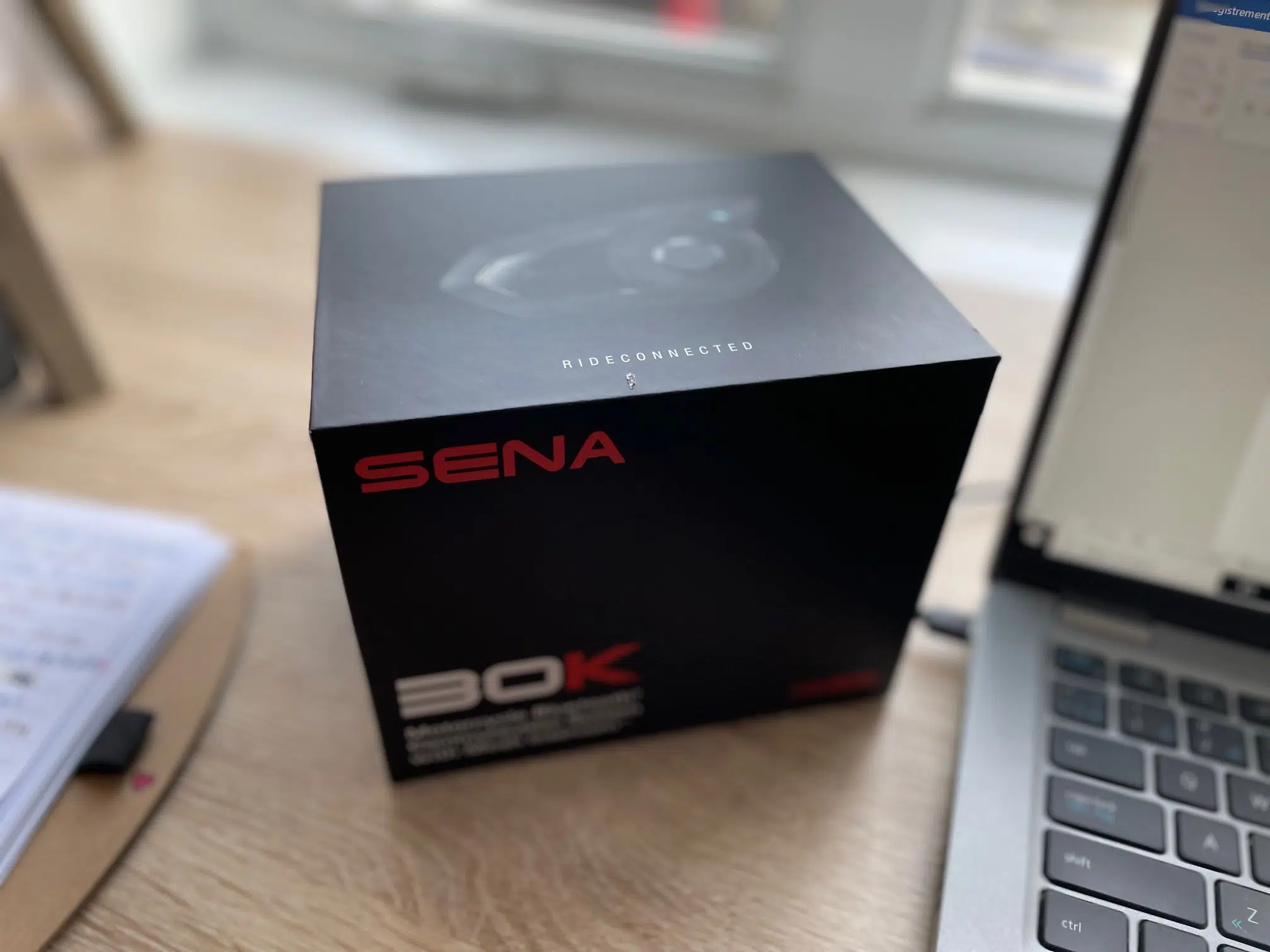 The Sena comes in a small and compact box