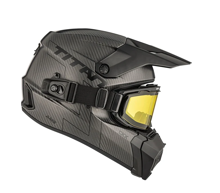 Une palette aérodynamique qui est un prolongement du casque Une palette aérodynamique qui est un prolongement du casque