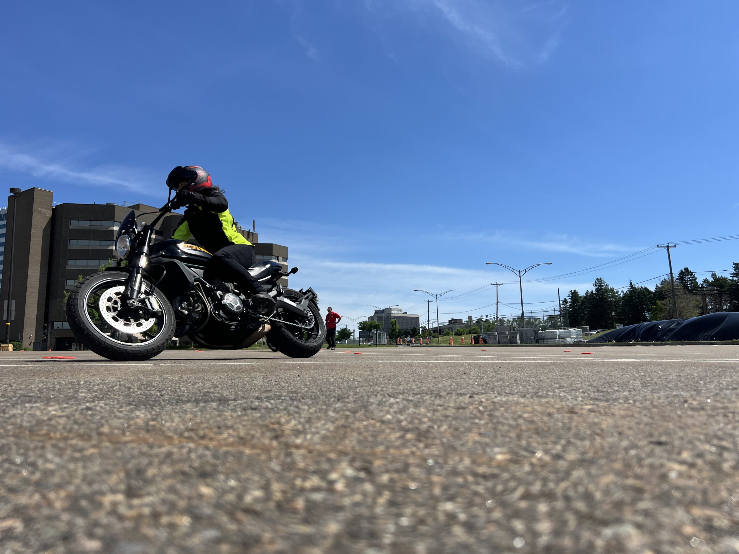 On the menu: braking, idling, cornering, counter-steering On the menu: braking, idling, cornering, counter-steering